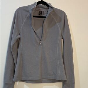 Zella Light Gray Women's Quarter-Zip Fleece